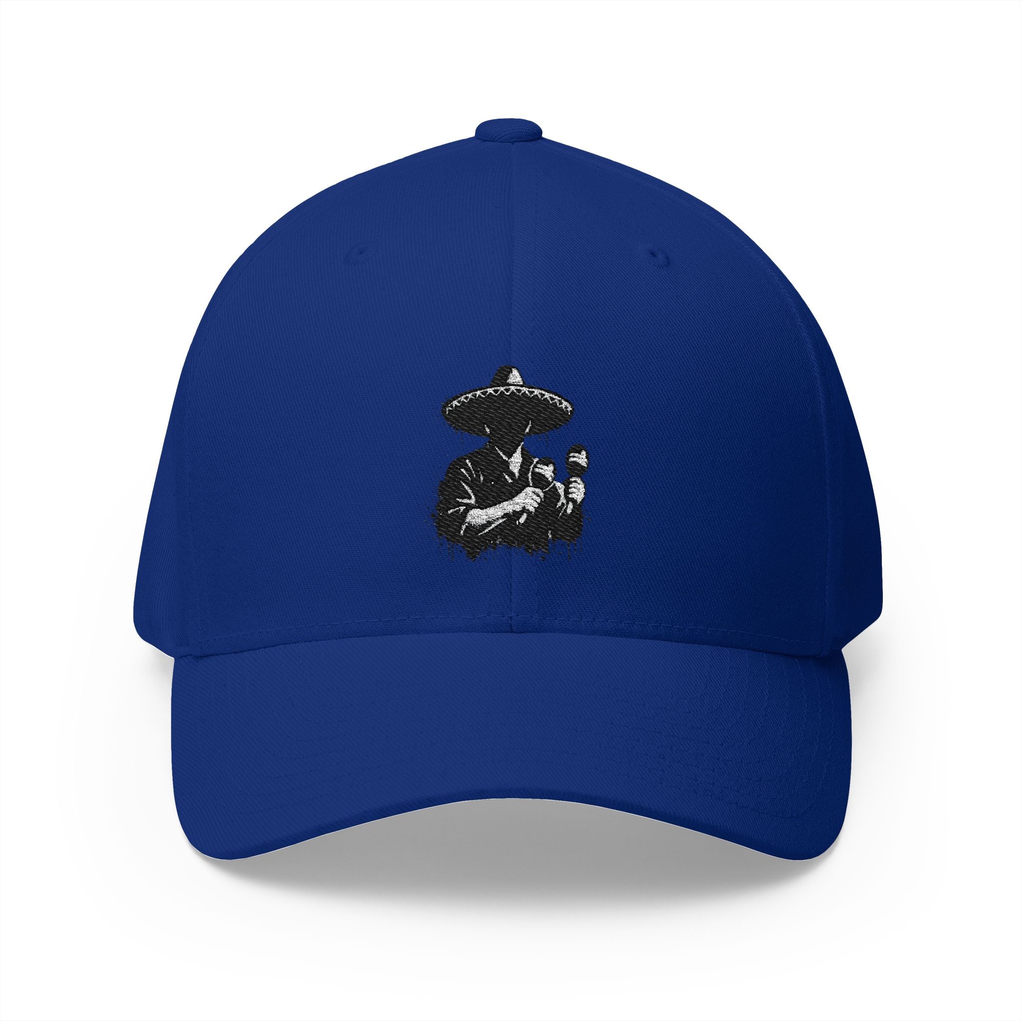 Embroidered Sombrero Rider Cap — Structured Closed-Back Baseball Hat