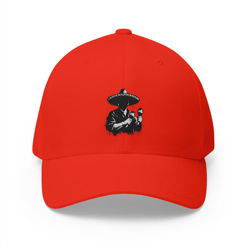 Embroidered Sombrero Rider Cap — Structured Closed-Back Baseball Hat